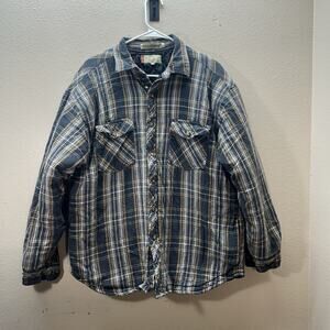 Vintage LEVI’S Men’s Plaid Shacket Flannel Quilted Button Up Shirt Jacket‎ 90s L